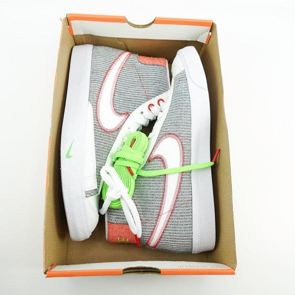 Nike Blazer Mid \'77 Mens Shoes Size 9 Grey White-Sport Red CW5838-022 main image 2